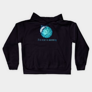 I'm enjoy in swimming,summer coming. Kids Hoodie